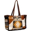 Western Canvas Tote Bag with Upcycled Leather, Handcrafted Weekender Bag for Women, Durable and Stylish - 2 of 4