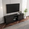 VYNXARIA TV Stand Storage Media Console Entertainment Center,Tradition Black,with doors - 2 of 4
