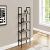 SEVOBAL Decorative Bookshelf Display Shelf Modern Four Tier Bookcase with Sleek Shelving for Living Room, taupe, 23.75"*12"*48" - 3 of 4