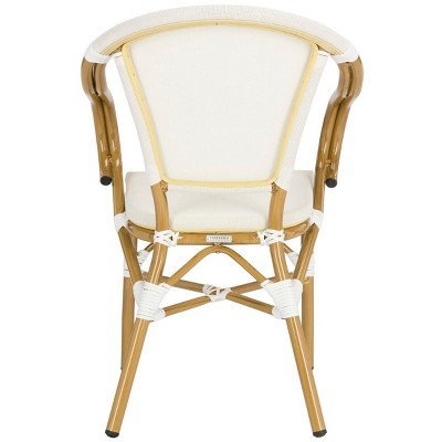 Karine Beige Aluminum Frame Transitional Arm Chair