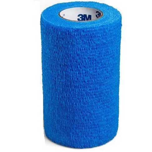 3M Coban Elastic Self-Adherent Cohesive Bandage Blue NonSterile 4 x 5 Yd  18 Ct