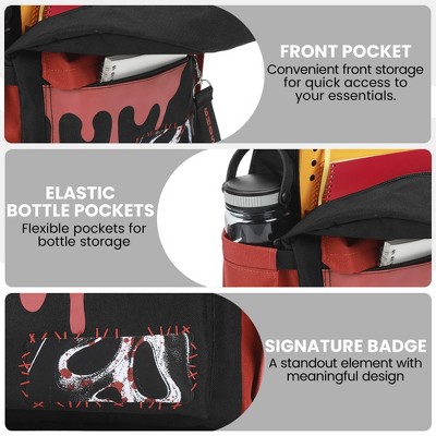 Scream Ghostface Masks & Blood Drip Adult 16.5" Black Backpack — фото 5