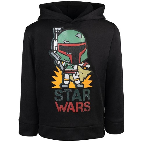 Star Wars Boba Fett Little Boys Fleece Pullover Hoodie Black 5