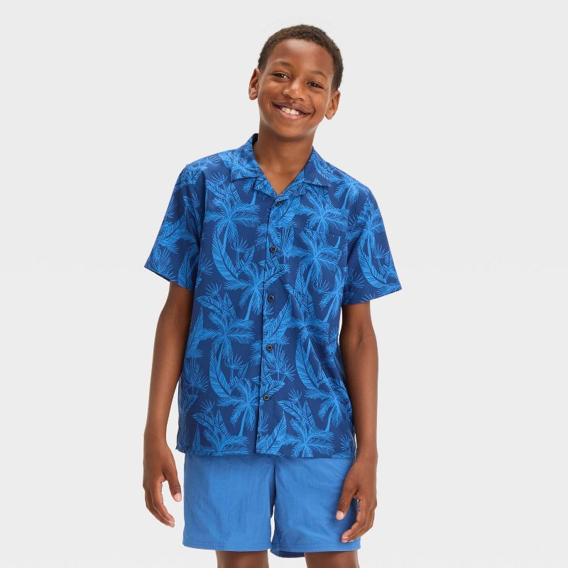 Boys' Printed Woven Shirt - All In Motion™, 1 of 4