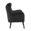 GDFStudio Eastdale Mid-Century Modern Upholstered Wingback Club Chair, Black - 4 of 4