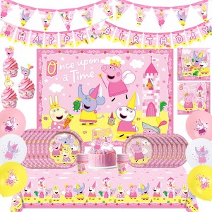 Treasures Gifted Princess Peppa Pig Birthday Supplies Ultimate Set for 16 Guests - 1 of 1