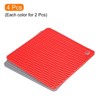 Unique Bargains Silicone Heat Resistant Multi-purpose Trivet Mat 4 Pcs - 3 of 4