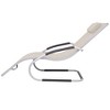 vidaXL Sun Lounger with Pillow Aluminum and Textilene Cream - 2 of 4