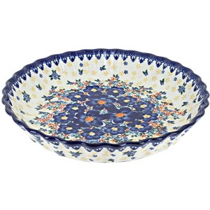 Blue Rose Polish Pottery 100 Vena Pie Plate - 1 of 1