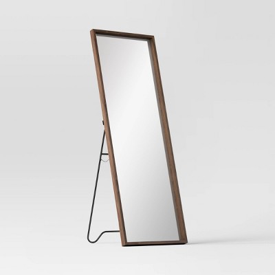 60" x 20" Walnut Hairpin Finish Floor Mirror Brown - Project 62™