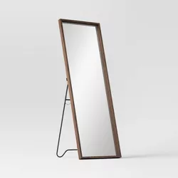 60" x 20" Walnut Hairpin Finish Floor Mirror Brown - Project 62™