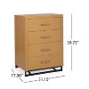 GDFStudio Borah Contemporary Faux Wood 4 Drawer Dresser - 3 of 4