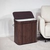 Laundry Basket with Lid Bamboo Laundry Storage, Removable Machine Washable Laundry Hamper with Handles, 26.4 Gallons, for Laundry Room - 4 of 4