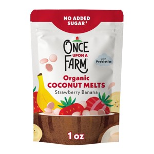 Once Upon a Farm Coconut Melts Strawberry Banana Baby Snacks - 1oz - 1 of 4