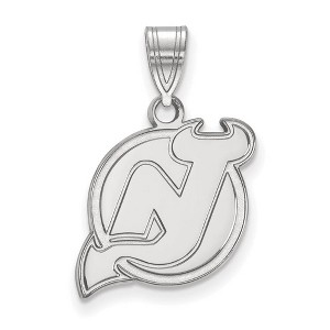 Black Bow Jewelry 14k White Gold New Jersey Devils NHL Medium Pendant - 1 of 3