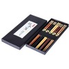 Heim Concept 5 Pair Organic Natural Hardwood Japanese Reusable Wood Chopsticks - 2 of 4