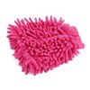 Unique Bargains Car Vehicle Cleaning Microfiber Chenille Mitten Glove Brush Cleaner 7.4" x 6.3" x 0.4" Fuchsia 1 Pc - 3 of 3