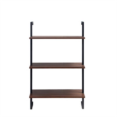OUTSUPPLY 3 Tier and 2 Tier Bathroom Shelves, Metal and Wood Hanging Storage Bookshelf