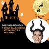 HMS Supersoflt Malevolent Child Costume Horns - 4 of 4