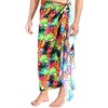 LA LEELA Men's Vacation Beachwear Lava Lava Sarongs Swimwear Cover Up Summer Long Holidays Wrap Vacation Pareo For Men One Size Multicolored, Leaf - 3 of 4