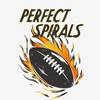 "Perfect Spirals" Flaming Football Adult Crew Neck Long Sleeve Shirt - 2 of 2
