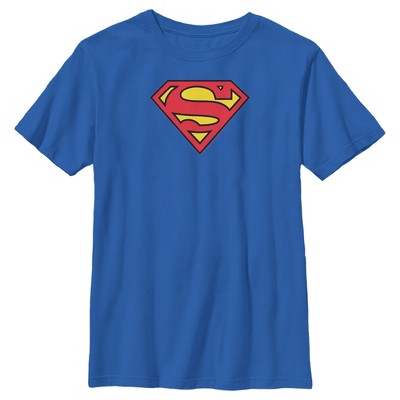 Boy's Superman Classic Logo T-shirt - Royal Blue - Medium : Target