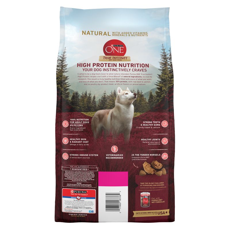 Purina ONE SmartBlend True Instinct High Protein with Real Beef & Salmon Adult Dry Dog Food, 4 of 9