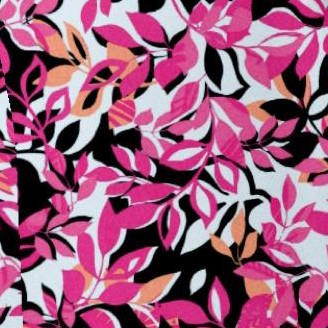 tea rose graphic leaves