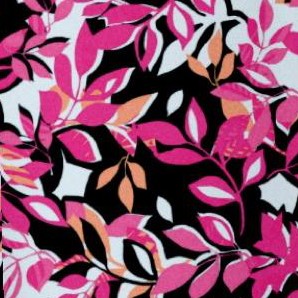 tea rose graphic leaves