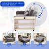 Runesay 61.4" Modern Convertible Loveseat Sofa with Pull-Out Bed and Adjustable Backrest, for Living Room, Gray - 4 of 4