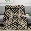 1 Fijian-style Blanket with Wooden Cutout Design, Featuring Polynesian and Samoan Patterns, Perfect for Home or Office Decor, Christmas Gift. - 2 of 4