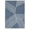 Area Rugs Modern Washable Rug Non-Slip Low Pile Geometric Striped Pattern Rug for Living Room Bedroom - 3 of 4