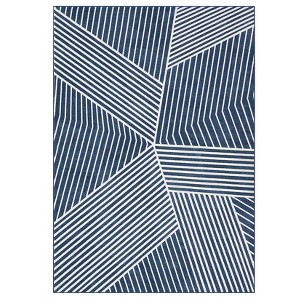Washable Geometric Stripped Lines Print Area Rug for Living Room Bedroom, Indoor Modern Large Floor Carpet for Dining Room Home Office - 1 of 4