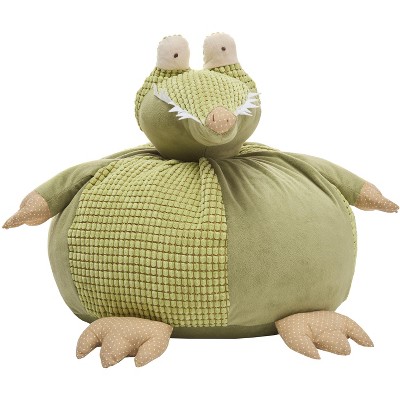 Mina Victory Crocodile Pouf Green 18" x 18" Stuffed Animal