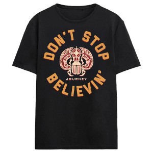 Journey Scarab Don't Stop Believin' Adult Black Crew Neck Short Sleeve T-shirt - 1 of 3