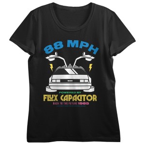 Back To The Future Franchise I Am The Future Women's Black Short Sleeve Tee Shirt - 1 of 4