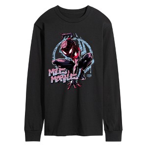 Men's - Spider-Man - Miles Graffiti Long Sleeve Graphic T-Shirt