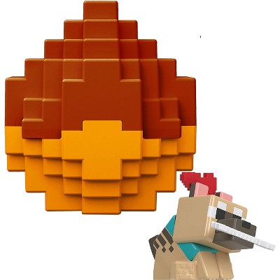 Minecraft Mini Mode Spawn Egg with Loyal Striped Wolf Mini Figure, Badlands Theme, 1.5" Toy