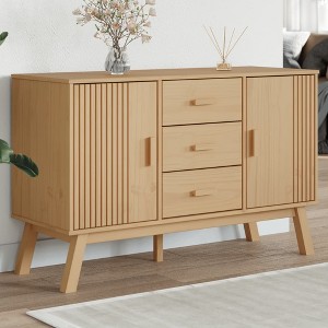 vidaXL Sideboard OLDEN Brown 44.9 in.x16.9 in.x28.9 in. Solid Wood Pine - 1 of 4