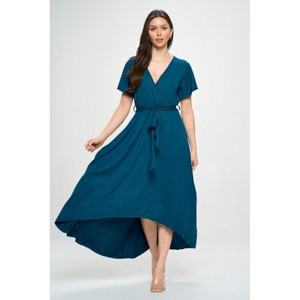 WEST K Women's Georgia Faux Wrap Dress with High-Low Hem and Tie Waist - 1 of 3