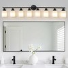 DAKAFUL Modern Bathroom Vanity Light, 4/5/6//8/10-Light Vanity Fixtures with Clear Glass Shade, Reversible Wall Sconces Over Mirror,for Bedroom - 2 of 4