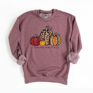 Simply Sage Market Women's Graphic Sweatshirt I Love Fall Most Of All Pumpkins - 1 of 2