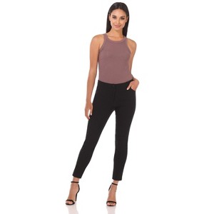 Rekucci Women’s Comfort 5-Pocket Skinny Pants with Stretch Waistband – Slim Fit Ankle-Length Jeans Style - 1 of 3