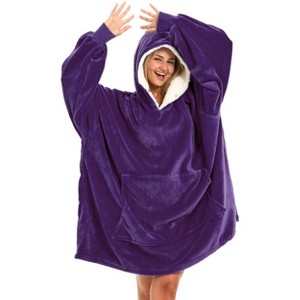 ADR Adult Wearable Blanket, Sweater Hoodie, Blanket with Sleeves for Men & Women Oversized Sweatshirt - 1 of 3
