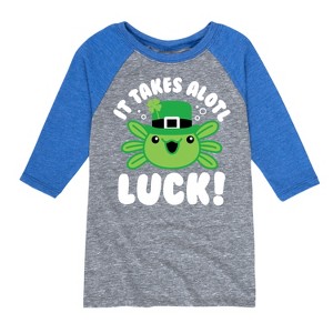 Boys' - Instant Message - St. Patrick's Day It Takes Alotl Luck Raglan Graphic T-Shirt - 1 of 3