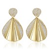 Guili 14K Gold Plated Cubic Zirconia Dangle Earrings Featuring a Sparkling and Elegant Design, Perfect for Modern Jewelry and Sophistication - 2 of 3
