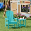 WestinTrends Malibu 2-Piece Kids Outdoor HDPE Adirondack Chair With Square Side Table Set - 2 of 4