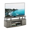 Furinno Modern TV Stand Media Entertainment Center for TV's up To 55" w/2-Door Storage Cabinet,French Oak/Black - 2 of 4