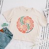 Simply Sage Market Women's Boho Flowers Circle Short Sleeve Garment Dyed Tee - 3 of 4