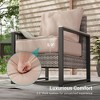 Sonkuki 3 Pieces Patio Set, Chairs and Side Table, PE Rattan Wicker Patio Furniture with Washable Cushion - 4 of 4